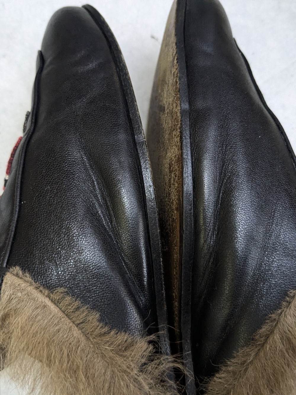 Gucci Princetown Horsebit Loafers Black Snake Fur Leather Mules - Picture 6 of 14